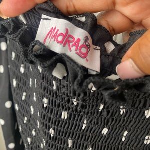 Black & White Cropped Blouse